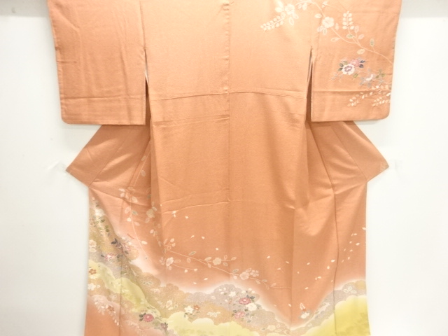 JAPANSE KIMONO / HOMONGI / SHIBORI / CAMELIA & FLOWER